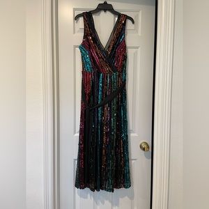 Sequined dress, just in time for holiday parties!